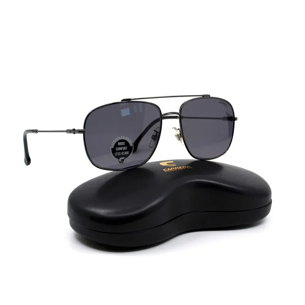 BRAND NEW CARRERA 182/F/S BLACK GREY POLARIZED AVIATOR SUNGLASSES